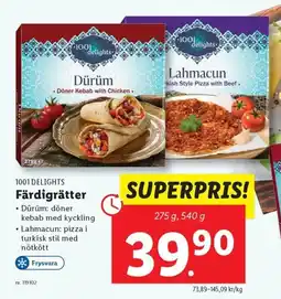 Lidl 1001 DELIGHTS Färdigrätter erbjuda