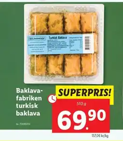 Lidl Baklava- fabriken turkisk baklava erbjuda