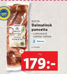 Lidl NOSTJA Dalmatinsk pancetta erbjuda