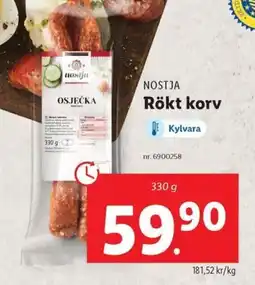 Lidl NOSTJA Rökt korv erbjuda