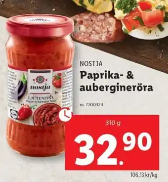 Lidl NOSTJA Paprika- & aubergineröra erbjuda