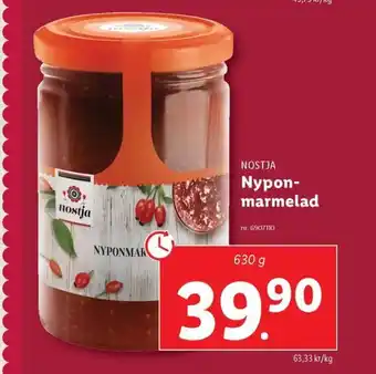 Lidl NOSTJA Nypon- marmelad erbjuda