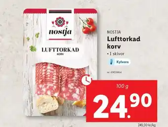 Lidl NOSTJA Lufttorkad korv erbjuda