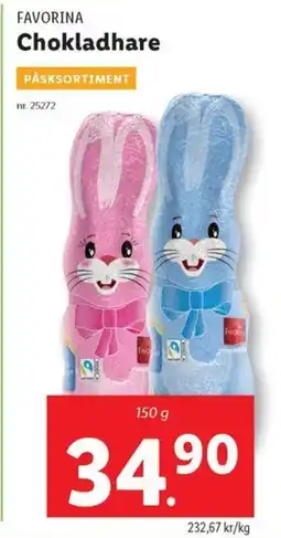 Lidl FAVORINA Chokladhare erbjuda