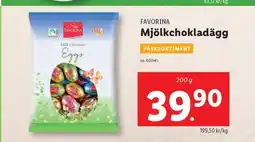 Lidl FAVORINA Mjölkchokladägg erbjuda