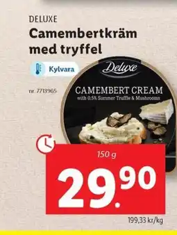 Lidl DELUXE Camembertkräm med tryffel erbjuda