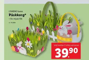 Lidl LIVARNO home Påskkorg* erbjuda