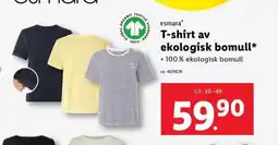 Lidl Esmara t-shirt av ekologisk bomull* erbjuda