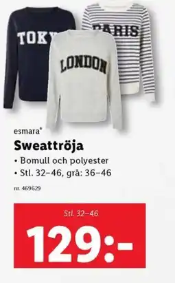 Lidl Esmara sweattröja erbjuda