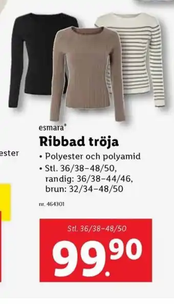 Lidl Esmara ribbad tröja erbjuda