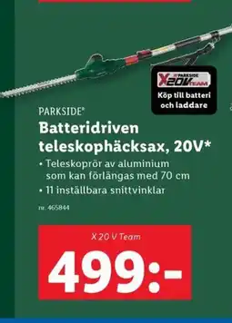 Lidl PARKSIDE Batteridriven Köp till batteri erbjuda