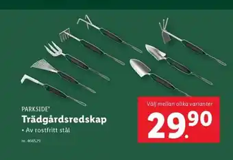 Lidl PARKSIDE Trädgårdsredskap erbjuda