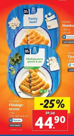 Lidl CHEF SELECT Filodegs- snurra erbjuda