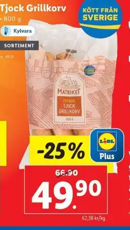 Lidl Tjock Grillkorv erbjuda