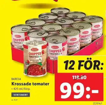 Lidl BARESA Krossade tomater erbjuda