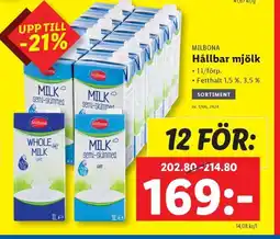 Lidl Milbona Hållbar mjölk erbjuda