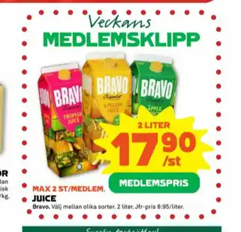 Coop Forum Bravo Juice erbjuda