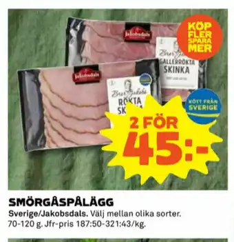 Coop Jakobsdals Smörgåspålägg erbjuda