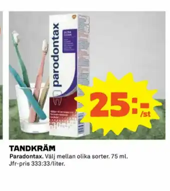 Coop Paradontax Tandkräm erbjuda