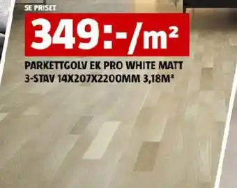 Bauhaus PARKETTGOLV EK PRO WHITE MATT erbjuda