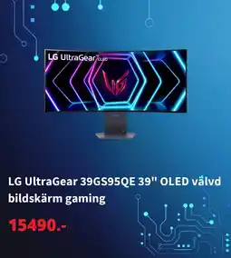 Elgiganten LG UltraGear 39GS95QE 39" OLED välvd bildskärm gaming erbjuda