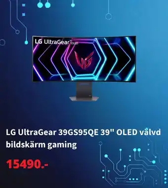 Elgiganten LG UltraGear 39GS95QE 39" OLED välvd bildskärm gaming erbjuda