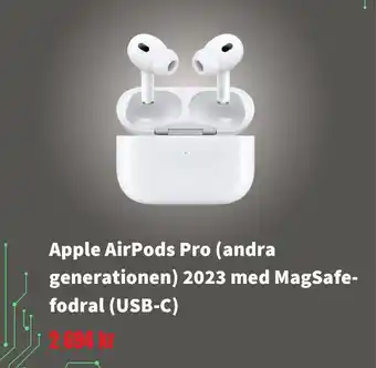 CDON Apple AirPods Pro (andra generationen) 2023 med MagSafe- fodral (USB-C) erbjuda