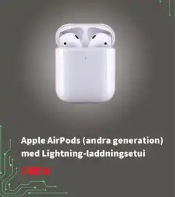 CDON Apple AirPods (andra generation) med Lightning-laddningsetui erbjuda