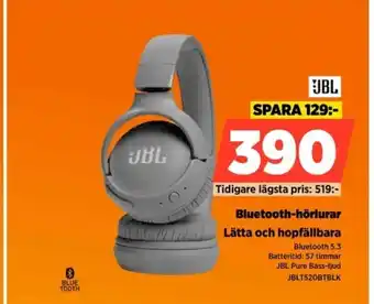 Power Bluetooth-hörlurar Lätta och hopfällbara erbjuda