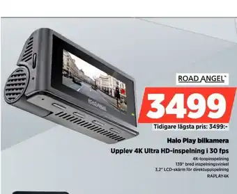 Power Halo Play bilkamera Upplev 4K Ultra HD-inspelning i 30 fps erbjuda