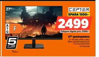 Power 27" IPS QHD (2560 x 1440) 180 Hz uppdateringsfrekvens 1 ms responstid (GtG) C27ATILIUSX erbjuda