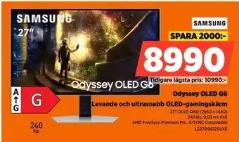 Power Odyssey OLED G6 Levande och ultrasnabb OLED-gamingskärm erbjuda