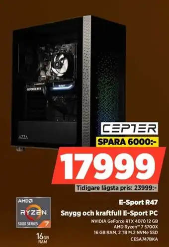 Power E-Sport R47 Snygg och kraftfull E-Sport PC erbjuda