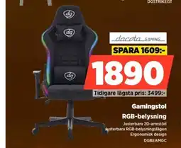 Power Gamingstol RGB-belysning erbjuda