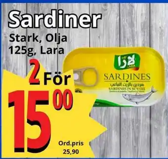 Supergrossen Sardiner erbjuda