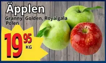 Supergrossen Äpplen erbjuda