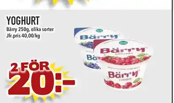 Supergrossen YOGHURT Bärry erbjuda