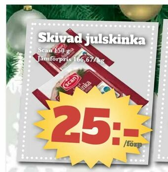 Bonum Matmarknad Skivad julskinka erbjuda