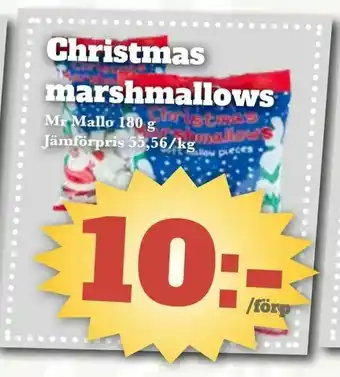 Bonum Matmarknad Christmas marshmallows erbjuda