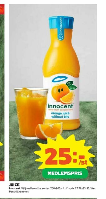 Coop Extra Juice erbjuda