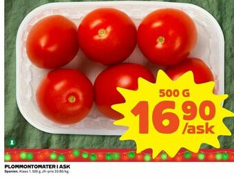 Coop Extra PLOMMONTOMATER I ASK erbjuda