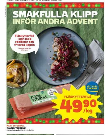 Coop Extra Fläskytterfilé erbjuda