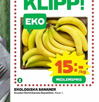 Coop Extra Ekologiska bananer erbjuda