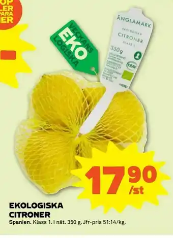 Coop Forum Ekologiska citroner erbjuda