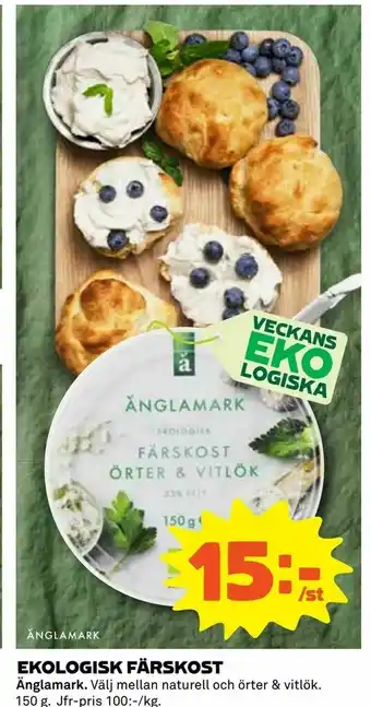 Coop Daglivs Ekologisk färskost erbjuda