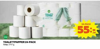 Coop Daglivs Toalettpapper 24-pack erbjuda