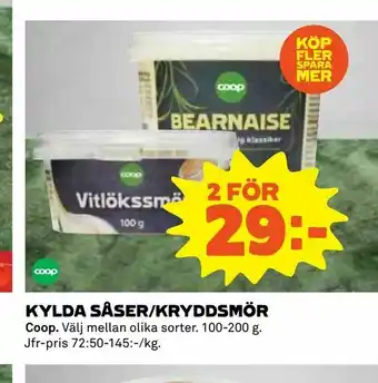 Coop Daglivs Kylda såser/kryddsmör erbjuda