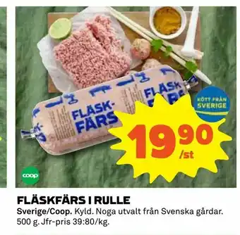 Coop Daglivs Fläskfärs i rulle erbjuda