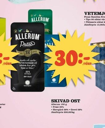 Din Mat Skivad ost erbjuda