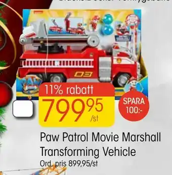 EKO Paw Patrol Movie Marshall Transforming Vehicle erbjuda